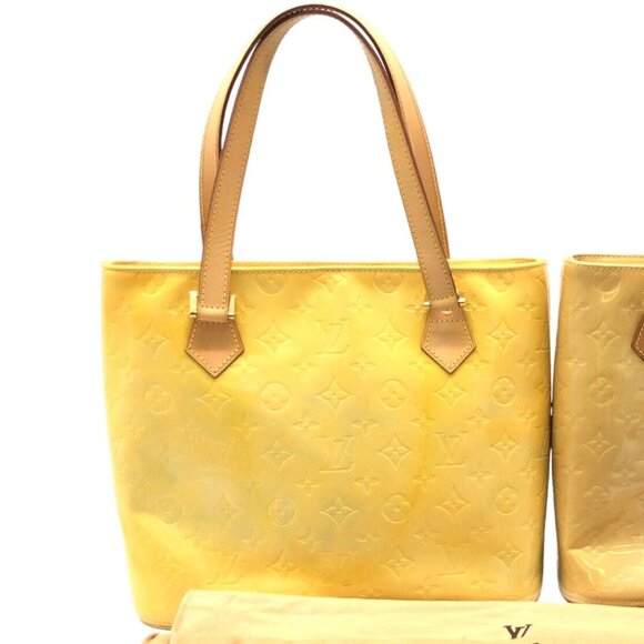 Louis Vuitton Shoulder Bag Houston Yellow Vernis - Picture 1 of 2